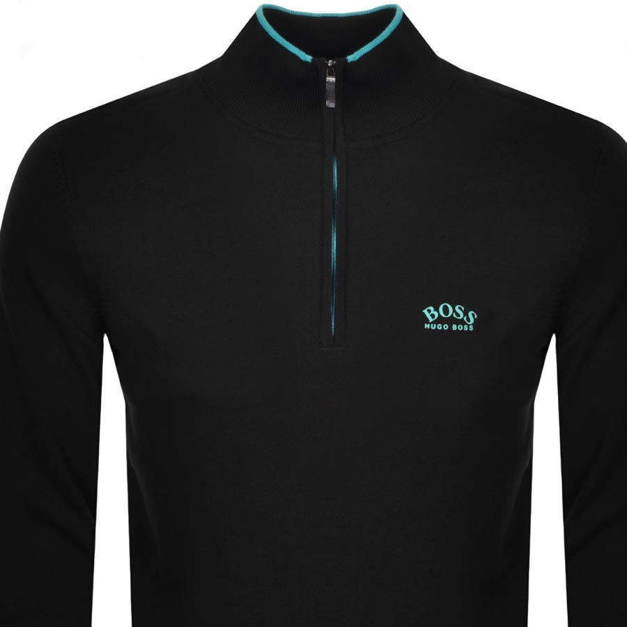 Alternative Image for ProductBOSS Ziston Half Zip Knitted Jumper Black2